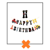 Papieren slinger Happy Birthday Graafmachines II